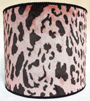 Drum Lamp Shade Pink Velvet Luigi Bevilacqua Fabric Leopardo Pattern