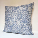 Handmade Decorative Pillow Made With Fortuny Fabric – Cornflower Blue & Antique White Alberelli Pattern