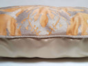 Handmade Decorative Pillow Made With Fortuny Fabric – Yellow & Silvery Gold Lucrezia Pattern
