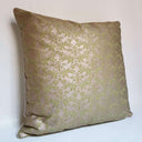 Handmade Decorative Pillow Made With Fortuny Fabric – Bayou Green & Gold Richelieu Pattern