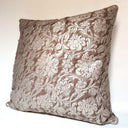 Handmade Decorative Pillow Made With Fortuny Fabric – Grey, Brown & Silvery Gold Cimarosa Pattern