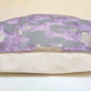 Handmade Decorative Pillow Made With Fortuny Fabric – Camo Isole Pattern Grey, Lavender & Gold