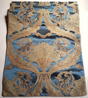 Luxury Table Runner Rubelli Silk Bracaded Damask Blue Sandokan Pattern