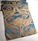 Luxury Table Runner Rubelli Silk Bracaded Damask Blue Sandokan Pattern
