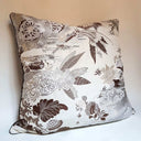 Handmade Decorative Pillow Made With Silk Brocade Rubelli Fabric Silver Pantalon Pattern