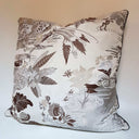 Handmade Decorative Pillow Made With Silk Brocade Rubelli Fabric Silver Pantalon Pattern