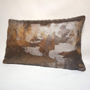 Handmade Decorative Pillow Made With Rubelli Jacquard Fabric Bronze & Silver Sumi Pattern