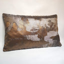Handmade Decorative Pillow Made With Rubelli Jacquard Fabric Bronze & Silver Sumi Pattern
