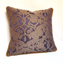 Handmade Decorative Pillow Made With Silk Jacquard Rubelli Fabric Purple & Bronze Trebisonda Pattern