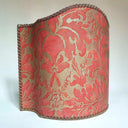 Venetian Lampshade Fortuny Fabric Bittersweet & Silvery Gold Lucrezia Pattern