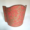 Venetian Lampshade Fortuny Fabric Bittersweet & Silvery Gold Lucrezia Pattern