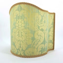 Venetian Lampshade in Rubelli Silk Damask Fabric Jade Green Ruzante Pattern Half Lamp Shade