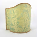 Venetian Lampshade in Rubelli Silk Damask Fabric Jade Green Ruzante Pattern Half Lamp Shade