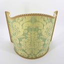Venetian Lampshade in Rubelli Silk Damask Fabric Jade Green Ruzante Pattern Half Lamp Shade