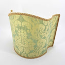 Venetian Lampshade in Rubelli Silk Damask Fabric Jade Green Ruzante Pattern Half Lamp Shade