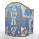Venetian Half Lampshade Sky Blue Silk Brocatelle Luigi Bevilacqua Fabric Fiere Pattern