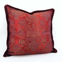 Brush Fringe Handmade Decorative Pillow Made With Amethyst Silk Brocatelle Rubelli Fabric Castiglione Pattern