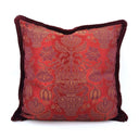 Brush Fringe Handmade Decorative Pillow Made With Amethyst Silk Brocatelle Rubelli Fabric Castiglione Pattern