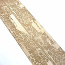 Luxury Table Runner with Pointed Ends And Tassels Silk Lampas Rubelli Fabric Sand Cordoba Pattern