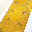 Luxury Table Runner with Tassel Trim Rubelli Silk Bracaded Damask Gold Sandokan Pattern