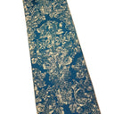 Table Runner with Tassel Trim Rubelli Jacquard Fabric Blue Barry Lyndon Pattern