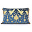 Handmade Decorative Pillow With Tassel Fringe Luigi Bevilacqua Silk Heddle Velvet Indigo Blue Ca  d Oro Pattern
