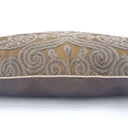 Handmade Decorative Pillow Made With Silk Jacquard Rubelli Fabric Brown & Silver Trebisonda Pattern