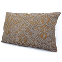 Handmade Decorative Pillow Made With Silk Jacquard Rubelli Fabric Brown & Silver Trebisonda Pattern