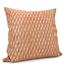Handmade Decorative Pillow Made With Fortuny Fabric – Copper & Silvery Gold Piumette Pattern