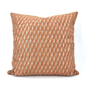 Handmade Decorative Pillow Made With Fortuny Fabric – Copper & Silvery Gold Piumette Pattern