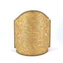 Venetian Lamp Shade Fortuny Fabric Campanelle Seafoam Green and Gold Half Lampshade