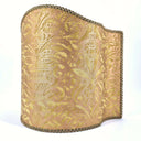 Venetian Lamp Shade Fortuny Fabric Campanelle Seafoam Green and Gold Half Lampshade