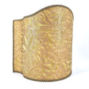 Venetian Lamp Shade Fortuny Fabric Campanelle Seafoam Green and Gold Half Lampshade