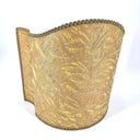 Venetian Lamp Shade Fortuny Fabric Campanelle Seafoam Green and Gold Half Lampshade