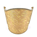 Venetian Lamp Shade Fortuny Fabric Campanelle Seafoam Green and Gold Half Lampshade
