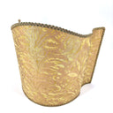 Venetian Lamp Shade Fortuny Fabric Campanelle Seafoam Green and Gold Half Lampshade