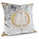 Handmade Decorative Pillow Made With Luigi Bevilacqua Light Blue Silk Heddle Velvet Torcello Pattern