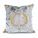 Handmade Decorative Pillow Made With Luigi Bevilacqua Light Blue Silk Heddle Velvet Torcello Pattern