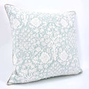 Handmade Decorative Pillow Made With Fortuny Fabric – Aquamarine & White Alberelli Pattern