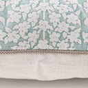 Handmade Decorative Pillow Made With Fortuny Fabric – Aquamarine & White Alberelli Pattern