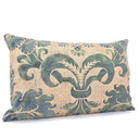 Handmade Decorative Pillow Made With Fortuny Fabric – Glicine Pattern Green & Gold Texture