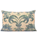 Handmade Decorative Pillow Made With Fortuny Fabric – Glicine Pattern Green & Gold Texture
