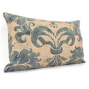 Handmade Decorative Pillow Made With Fortuny Fabric – Glicine Pattern Green & Gold Texture