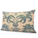 Handmade Decorative Pillow Made With Fortuny Fabric – Glicine Pattern Green & Gold Texture