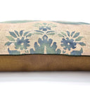 Handmade Decorative Pillow Made With Fortuny Fabric – Glicine Pattern Green & Gold Texture