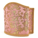 Venetian Lampshade in Rubelli Silk Jacquard Fabric Pink and Gold Les Indes Galantes Pattern