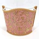 Venetian Lampshade in Rubelli Silk Jacquard Fabric Pink and Gold Les Indes Galantes Pattern