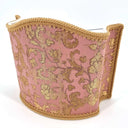 Venetian Lampshade in Rubelli Silk Jacquard Fabric Pink and Gold Les Indes Galantes Pattern