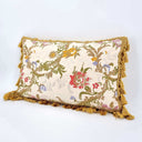Handmade Decorative Pillow Made With With Tassel Trim Silk Brocade Rubelli Fabric Dauphin Pattern