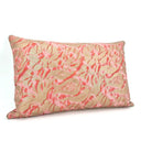 Handmade Decorative Pillow Made With Fortuny Fabric – Coral Haze & Silvery Gold Melagrana Pattern